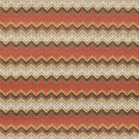 Chevron fabric in brick red and earth brown
